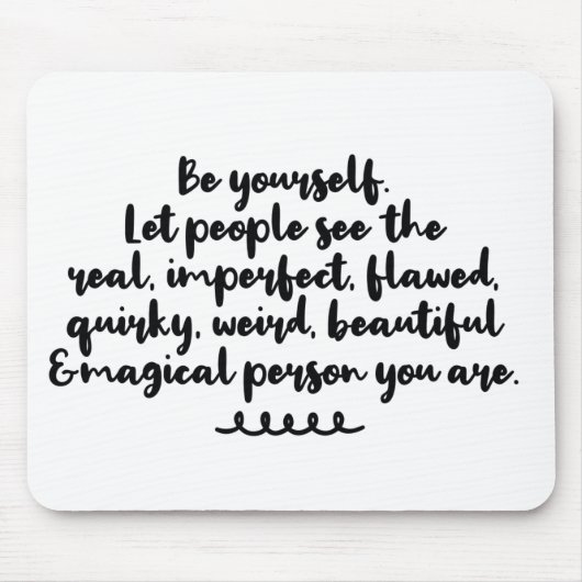 Inspirerend kunst is je eigen korte citaten muismat (Voorkant)