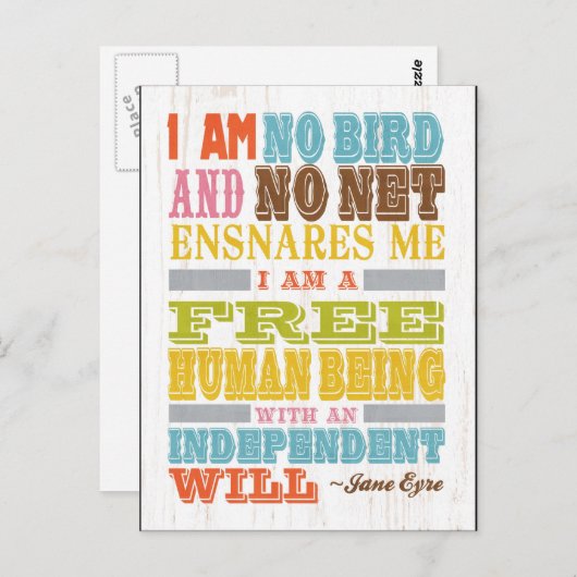 Inspirerend kunst - Jane Eyre Briefkaart (Voorkant / Achterkant)