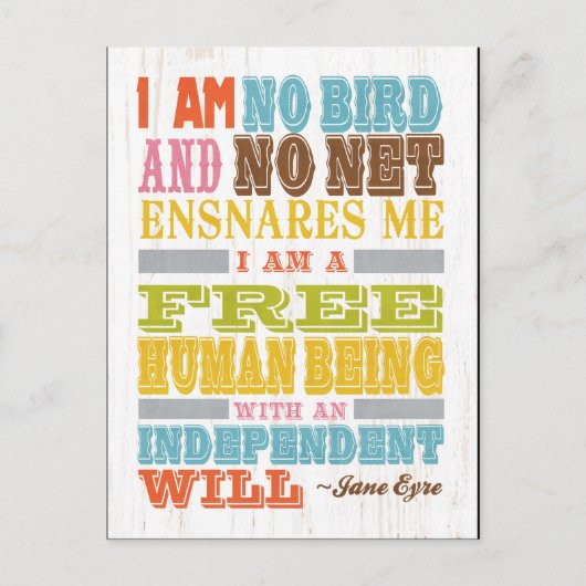 Inspirerend kunst - Jane Eyre Briefkaart (Voorkant)