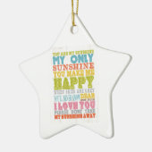 Inspirerend kunst - je bent mijn zonneschijn. keramisch ornament (Links)