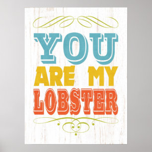 Inspirerend kunst - Lobster Poster