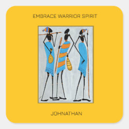 Inspirerend kunst Maasai krijgers Vierkante Sticker