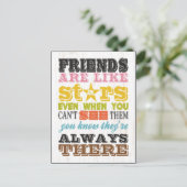 Inspirerend kunst - vrienden zijn als sterren . briefkaart (Staand voorkant)