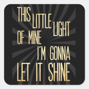 Inspirerend kunst - weinig licht. vierkante sticker