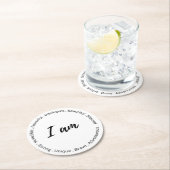 Inspirerend kust ronde kartonnen onderzetter (Insitu)