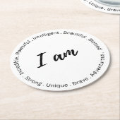 Inspirerend kust ronde kartonnen onderzetter (Gebogen)