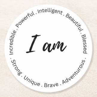 Inspirerend kust ronde kartonnen onderzetter