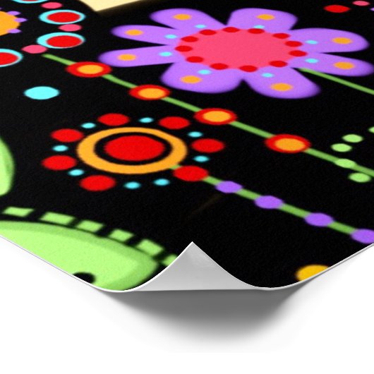 Inspirerend "Laat het gebeuren" in een boomklaslok Poster (Hoek)