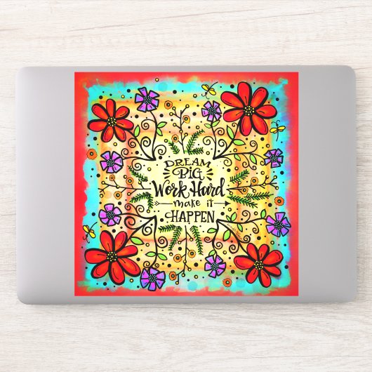 Inspirerend Laat het gebeuren Motivatie bloemen Sticker (Computer)