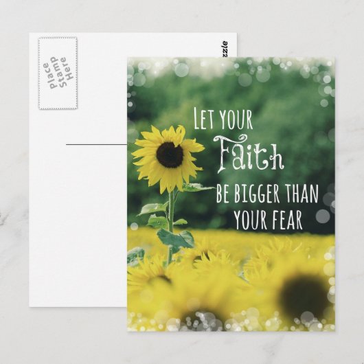 Inspirerend: Laat je geloof groter zijn dan angst Briefkaart (Voorkant / Achterkant)