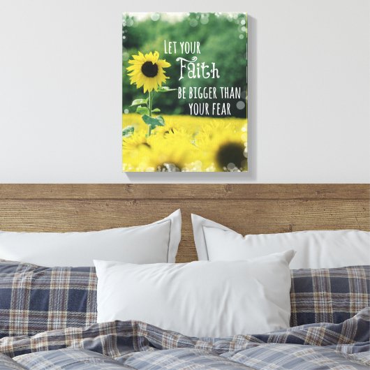 Inspirerend: Laat je geloof groter zijn dan angst Canvas Afdruk (Insitu (Slaapkamer))
