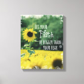 Inspirerend: Laat je geloof groter zijn dan angst Canvas Afdruk (Voorkant)