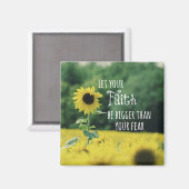 Inspirerend: Laat je geloof groter zijn dan angst Magneet (Voorkant / Achterkant)