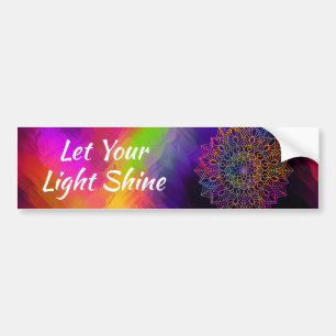 Inspirerend Laat je licht stralen Mandala Bumpersticker