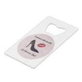 Inspirerend laat vrouwen leiden creditkaart flessenopener (Achterkant Gekanteld)