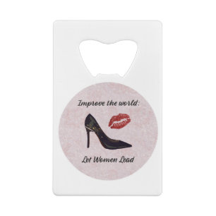 Inspirerend laat vrouwen leiden creditkaart flessenopener