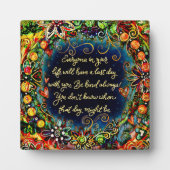 Inspirerend  laatste dag met u citaat fotoplaat (Voorkant)