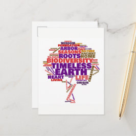 Inspirerend Label van het leven Cloud Briefkaart
