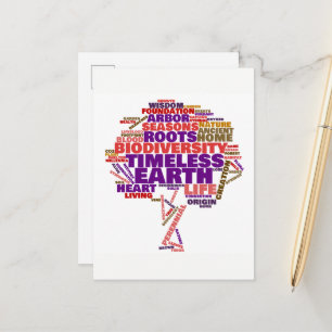 Inspirerend Label van het leven Cloud Briefkaart