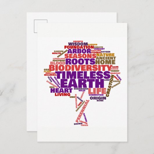 Inspirerend Label van het leven Cloud Briefkaart (Voorkant / Achterkant)