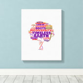 Inspirerend Label van het leven Cloud Canvas Afdruk (Insitu (Houten vloer))