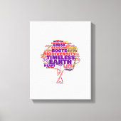 Inspirerend Label van het leven Cloud Canvas Afdruk (Voorkant)