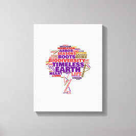 Inspirerend Label van het leven Cloud Canvas Afdruk