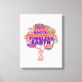 Inspirerend Label van het leven Cloud Canvas Afdruk