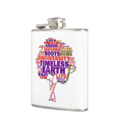 Inspirerend Label van het leven Cloud Heupfles (Links)