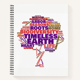 Inspirerend Label van het leven Cloud Notitieboek