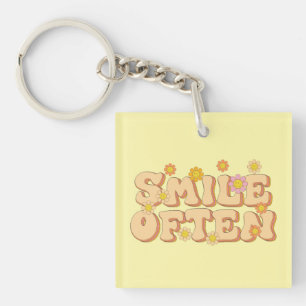 Inspirerend lach vaak Wordart Sleutelhanger