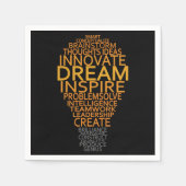 Inspirerend Lamp papieren servetten (Voorkant)