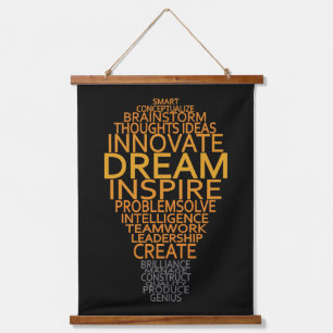 Inspirerend lampglas hangend wandkleed