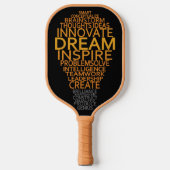Inspirerend lampglas pickleball paddle (Voorkant)
