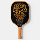 Inspirerend lampglas pickleball paddle (Achterkant)