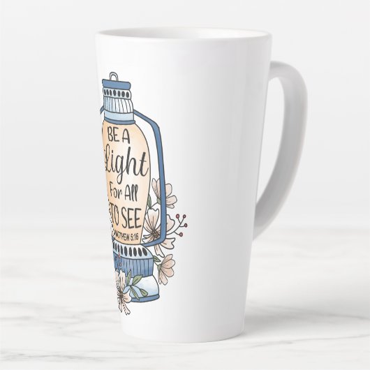 Inspirerend lantaarn latte mok (Rechterhoek)