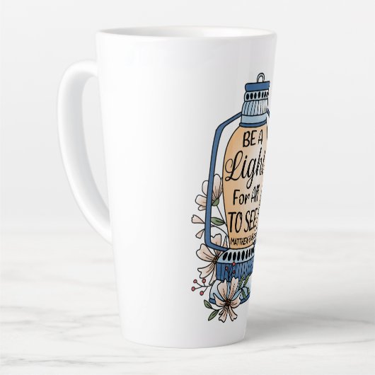 Inspirerend lantaarn latte mok (Linkerhoek)