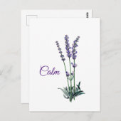 Inspirerend lavenderventiel briefkaart (Voorkant / Achterkant)
