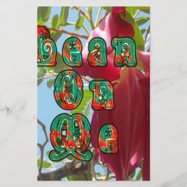 Inspirerend Lean On Me Floral Skyward Art Print (Voorkant)