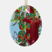 Inspirerend Lean On Me Floral Skyward Art Print Keramisch Ornament (Rechts)