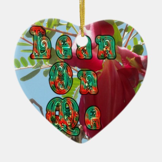 Inspirerend Lean On Me Floral Skyward Art Print Keramisch Ornament (Voorkant)