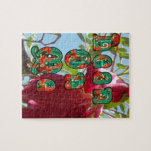 Inspirerend Lean On Me Floral Skyward Art Print Legpuzzel (Horizontaal)