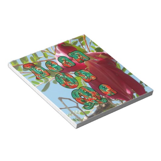 Inspirerend Lean On Me Floral Skyward Art Print Notitieblok (Schuin)