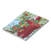 Inspirerend Lean On Me Floral Skyward Art Print Notitieblok (Linkerzijde)