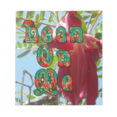 Inspirerend Lean On Me Floral Skyward Art Print Notitieblok (Voorkant)