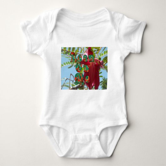 Inspirerend Lean On Me Floral Skyward Art Print Romper (Voorkant)