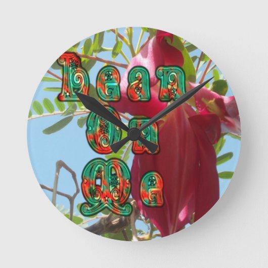 Inspirerend Lean On Me Floral Skyward Art Print Ronde Klok (Voorkant)