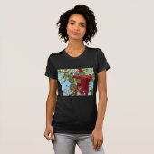 Inspirerend Lean On Me Floral Skyward Art Print T-shirt (Voorkant volledig)