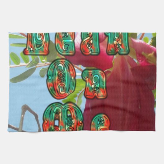 Inspirerend Lean On Me Floral Skyward Art Print Theedoek (Horizontaal)