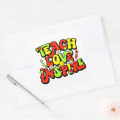 Inspirerend leercitaat vierkante sticker (Envelop)